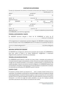 Modelo de contrato de anticresis en Perú
