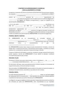 Modelo de contrato de alquiler comercial notarial en Perú