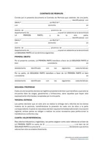 Modelo de contrato de permuta en Perú